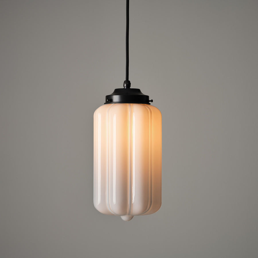 Opaline Glass Deco Pendant Light